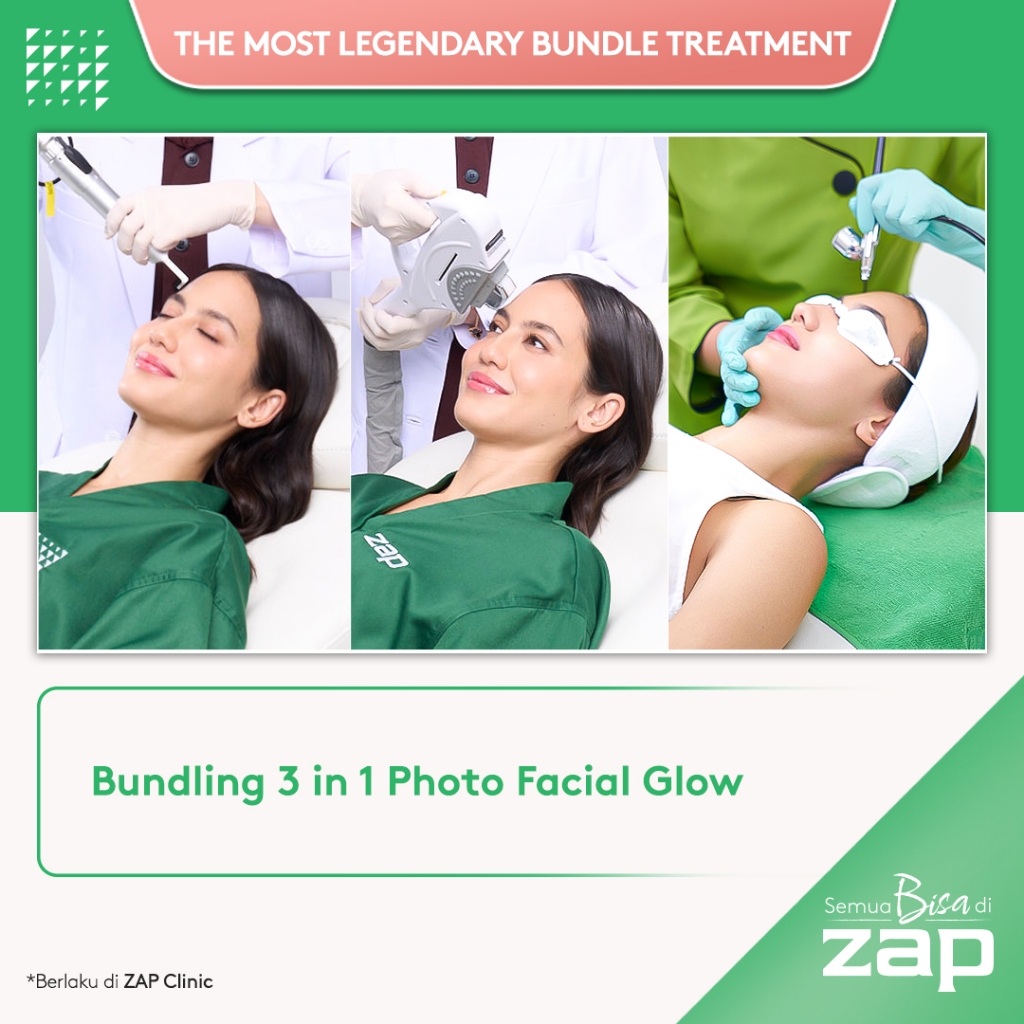 Basic Photo Facial Glow - Laser Q-Switched Nd:YAG (1000 shots) + IPL Rejuvenation (125 shot) + Oxy Infusion