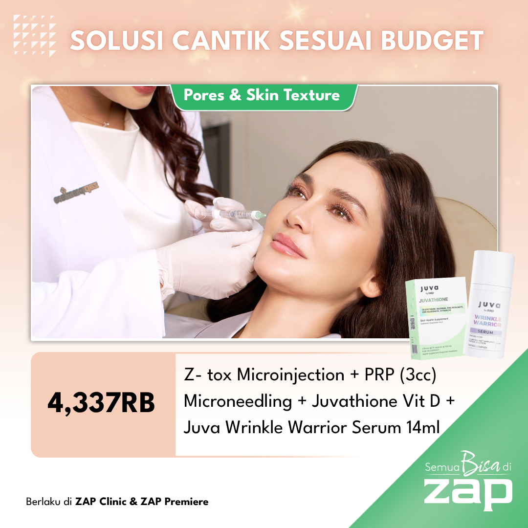 Z- tox Microinjection + PRP (3cc) Microneedling + Juva by ZAP Juvathione Vit D + Juva by ZAP Wrinkle Warrior Serum 14ml