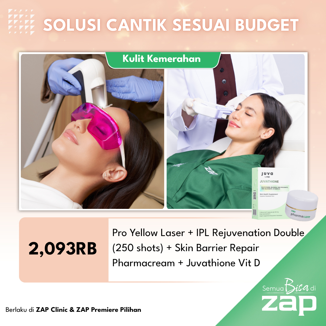 Pro Yellow Laser + IPL Rejuvenation Double (250 shots) + Skin Barrier Repair Pharmacream + Juva by ZAP Juvathione Vit D