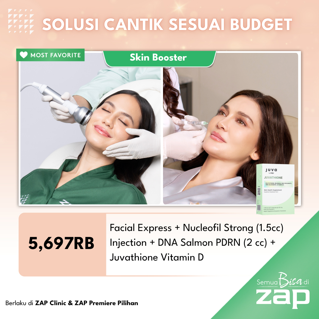 Facial Express + Nucleofil Strong (1.5cc) Injection + DNA Salmon PDRN (2 cc) + Juva by ZAP Juvathione with Vitamin D