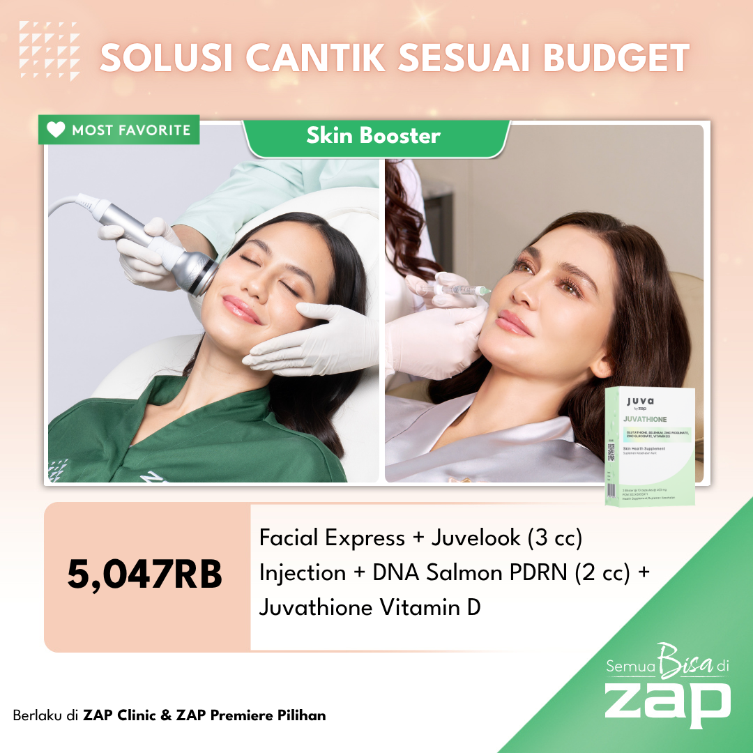 Facial Express + Juvelook (3 cc) Injection + DNA Salmon PDRN (2 cc) + Juva by ZAP Juvathione with Vitamin D