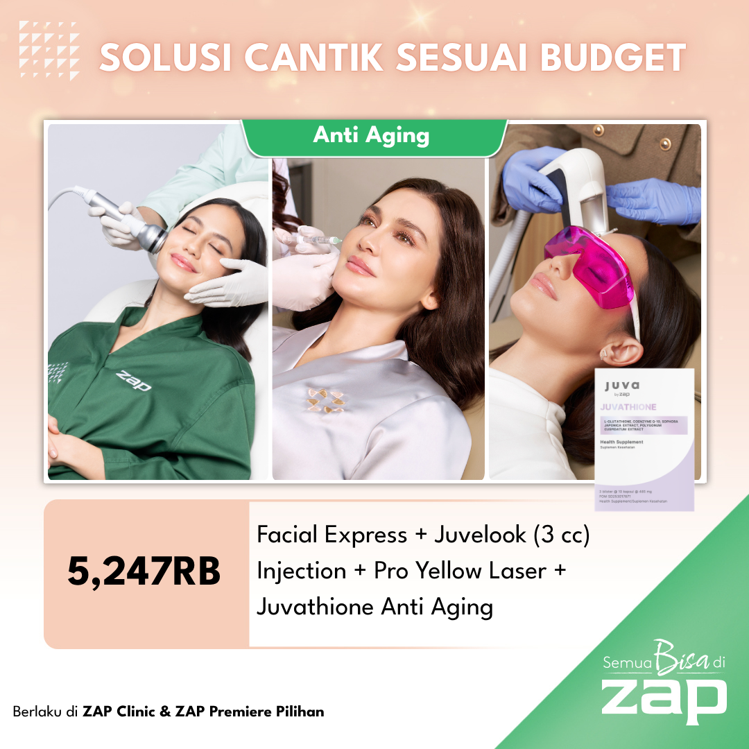 Facial Express + Juvelook (3 cc) Injection + Pro Yellow Laser + Juva by ZAP Juvathione Anti Aging