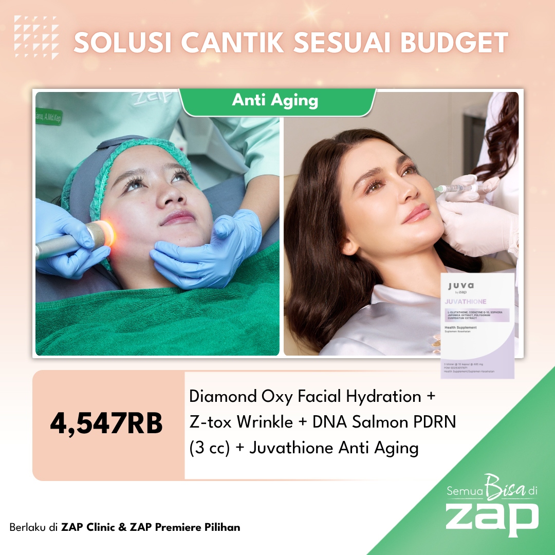 Diamond Oxy Facial Hydration + Z-tox Wrinkle + DNA Salmon PDRN (3 cc) + Juva by ZAP Juvathione Anti Aging