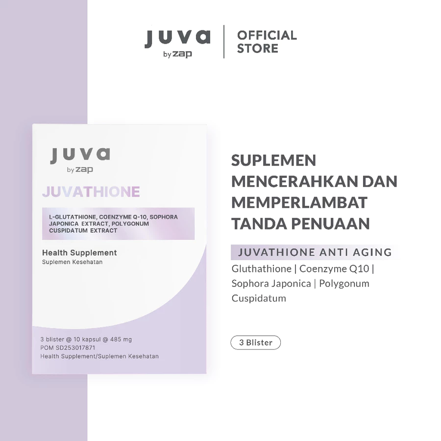 Juvathione Antiaging - Glutathione dan Coenzyme Q10 - 30 kapsul