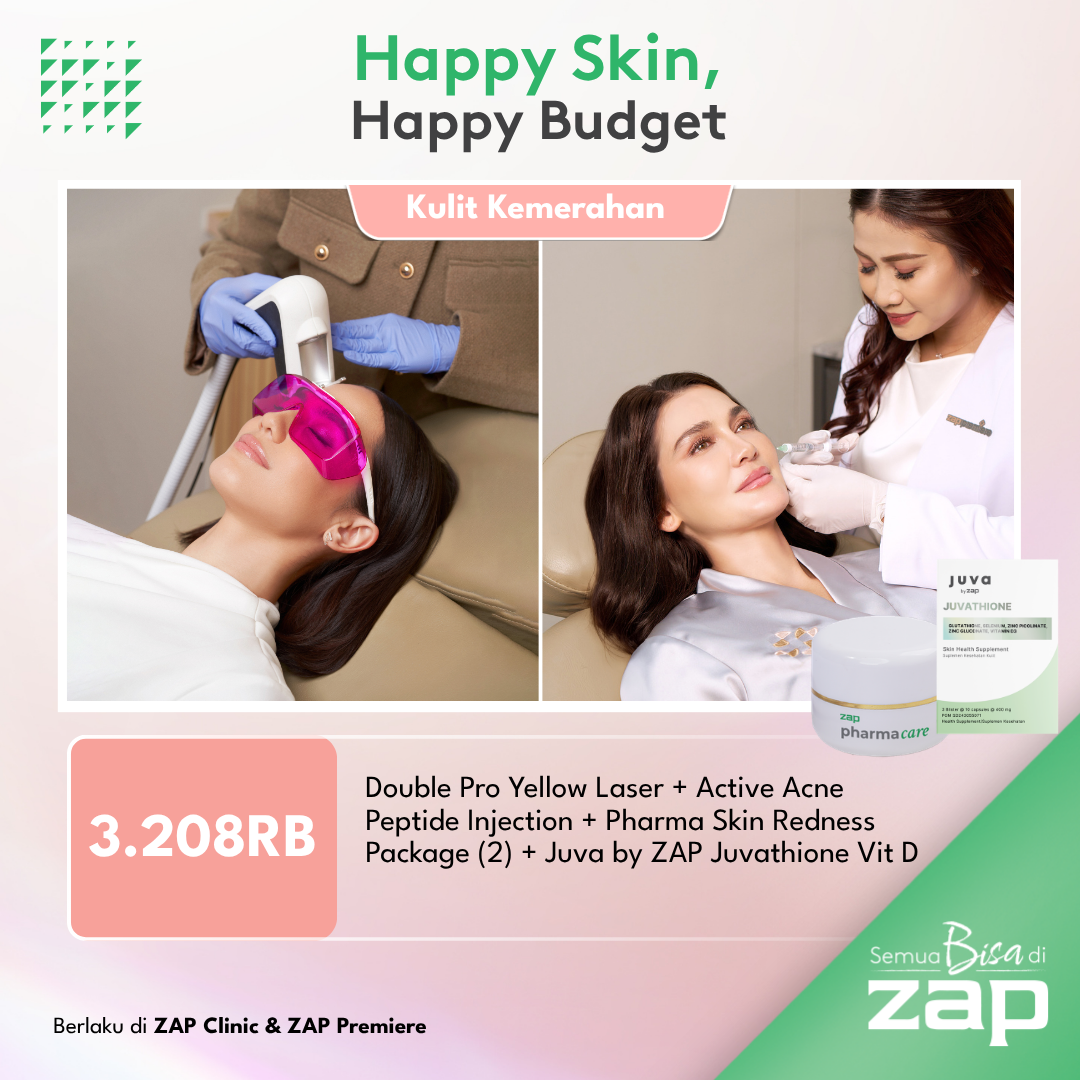 Double Pro Yellow Laser + Active Acne Peptide Injection + Pharma Skin Redness Package (2) + Juva by ZAP Juvation Vit D