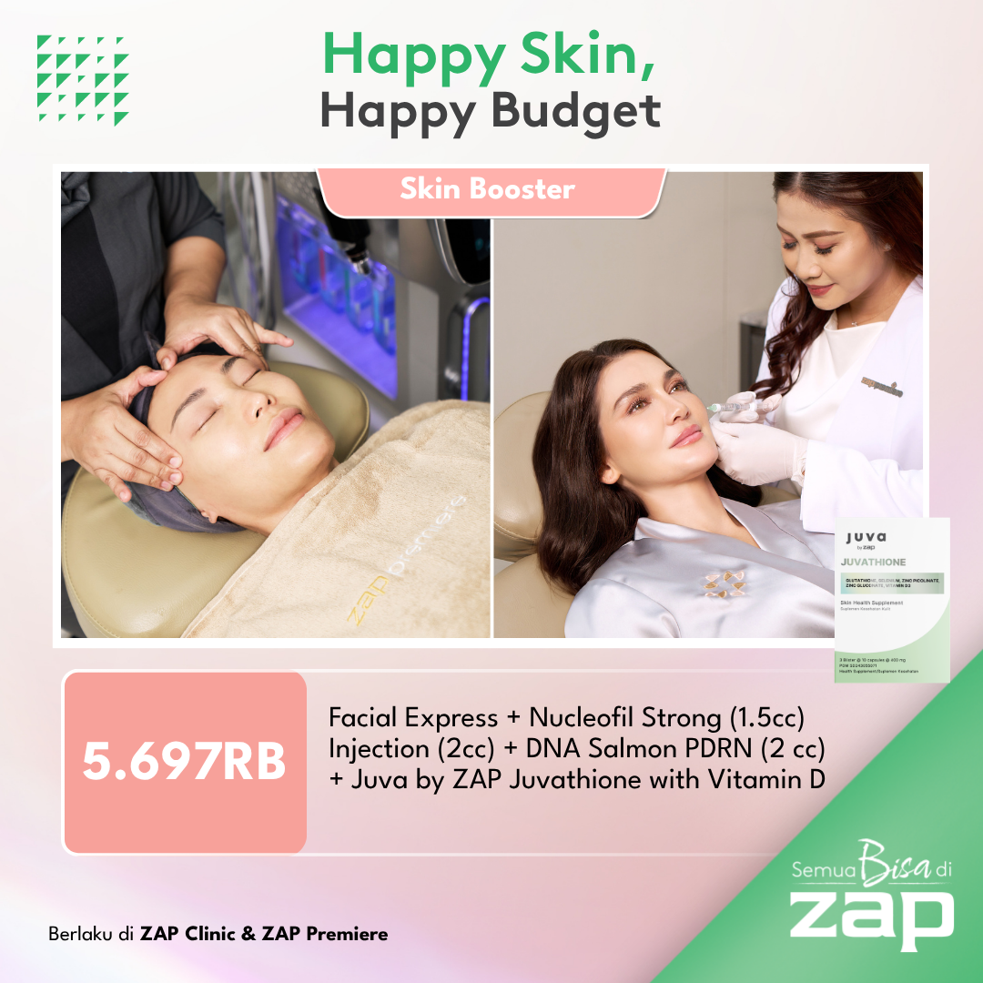 Facial Express + Nucleofil Strong (1.5cc) Injection (2cc) + DNA Salmon PDRN (2 cc) + Juva by ZAP Juvathione with Vitamin D