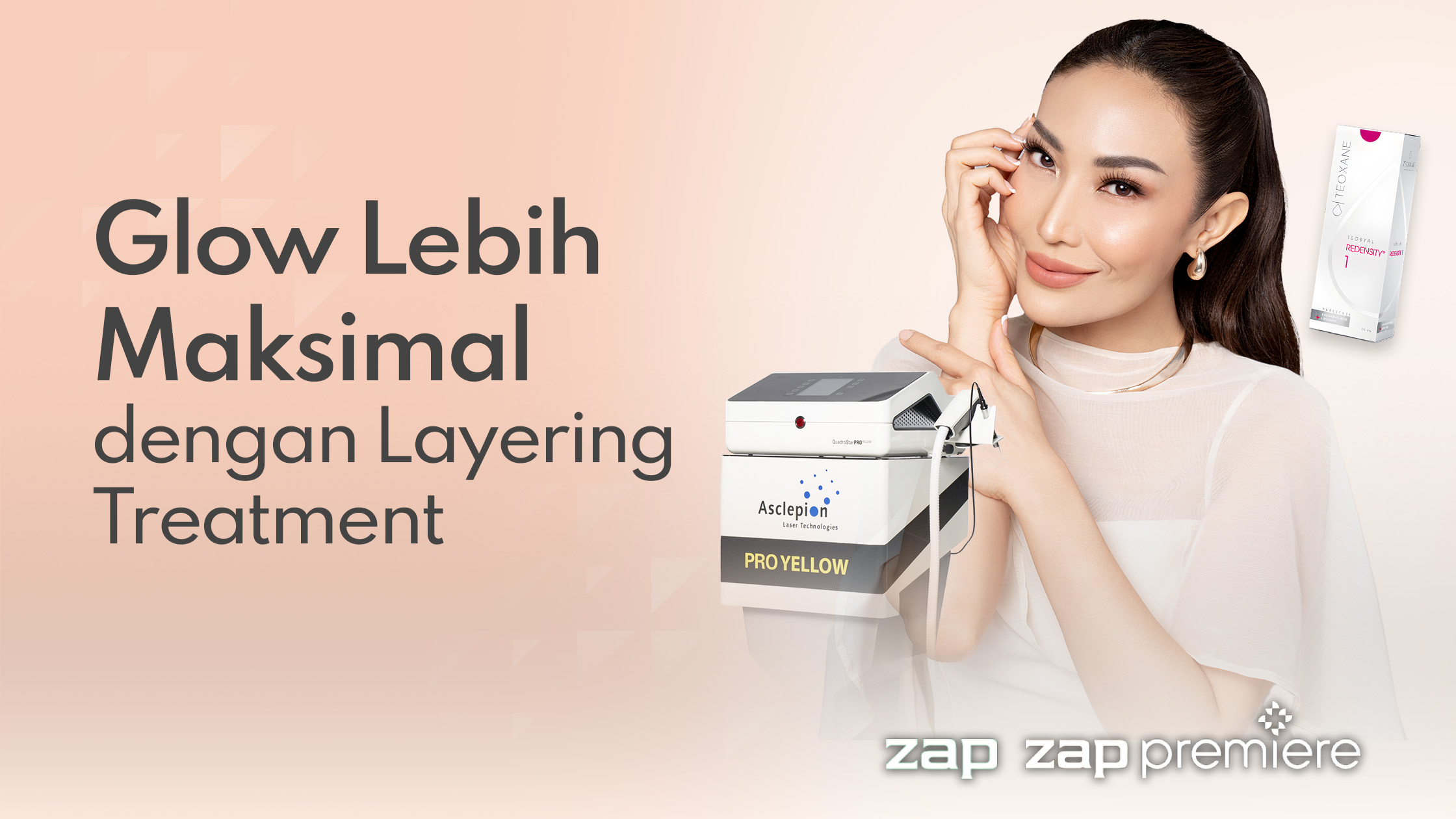Layering Treatment untuk Kulit Lebih Halus & Glowing dengan Redensity 1 + Double Pro Yellow Laser
